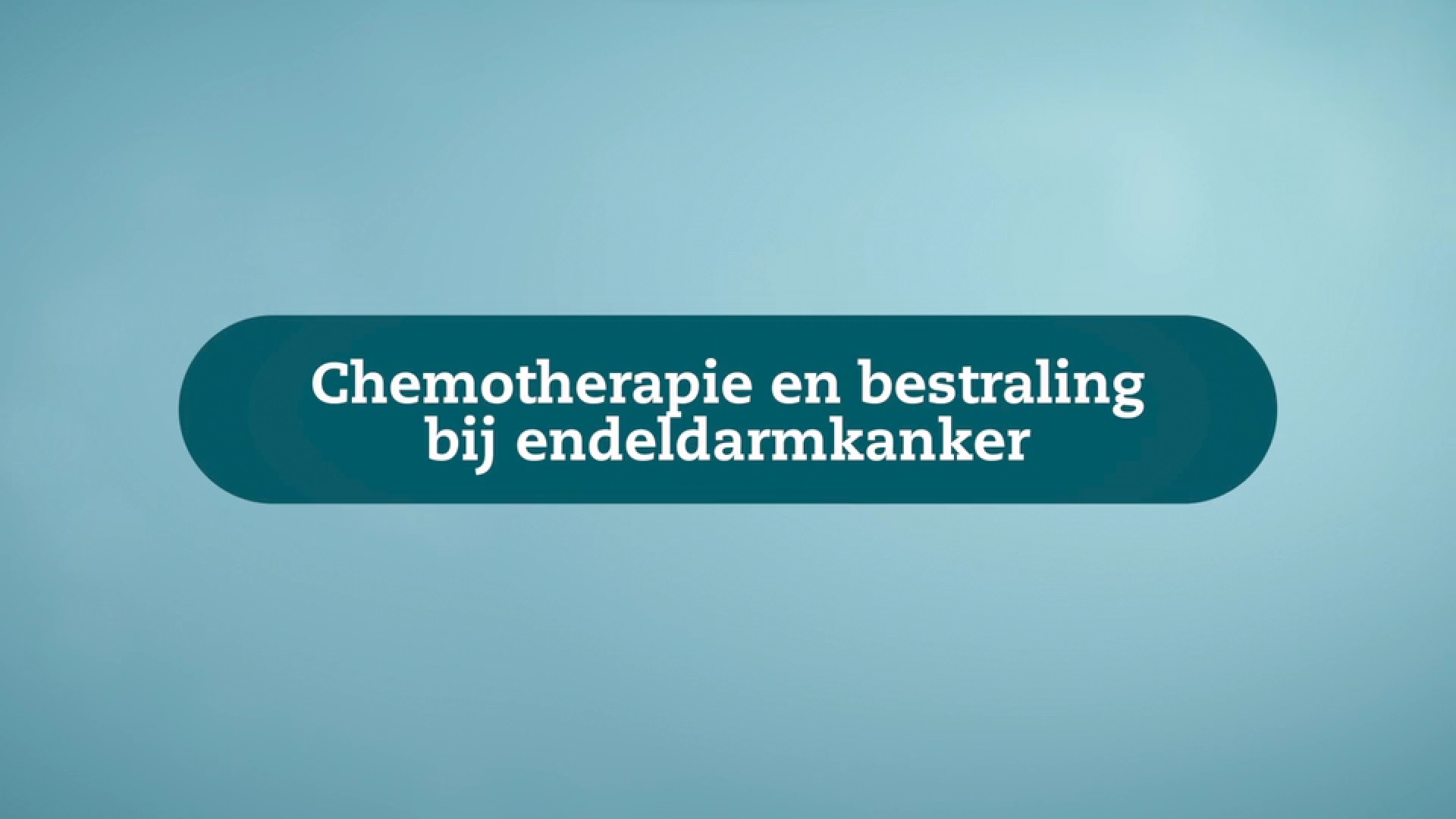 Chemotherapie en bestraling bij endeldarmkanker