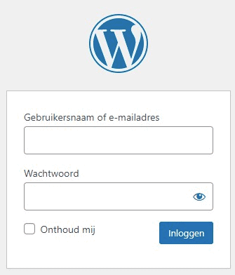 WordPress-inlogscherm.